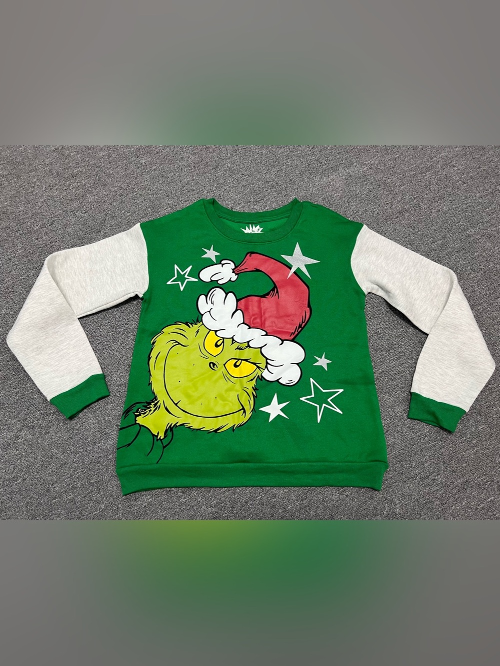 Green Grinch Graphic Kids Sweatshirt Kid's XL